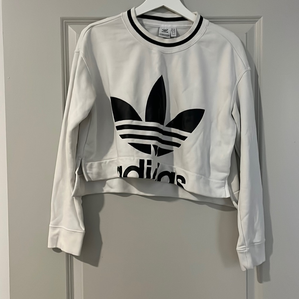 Used cropped adidas sweatshirt